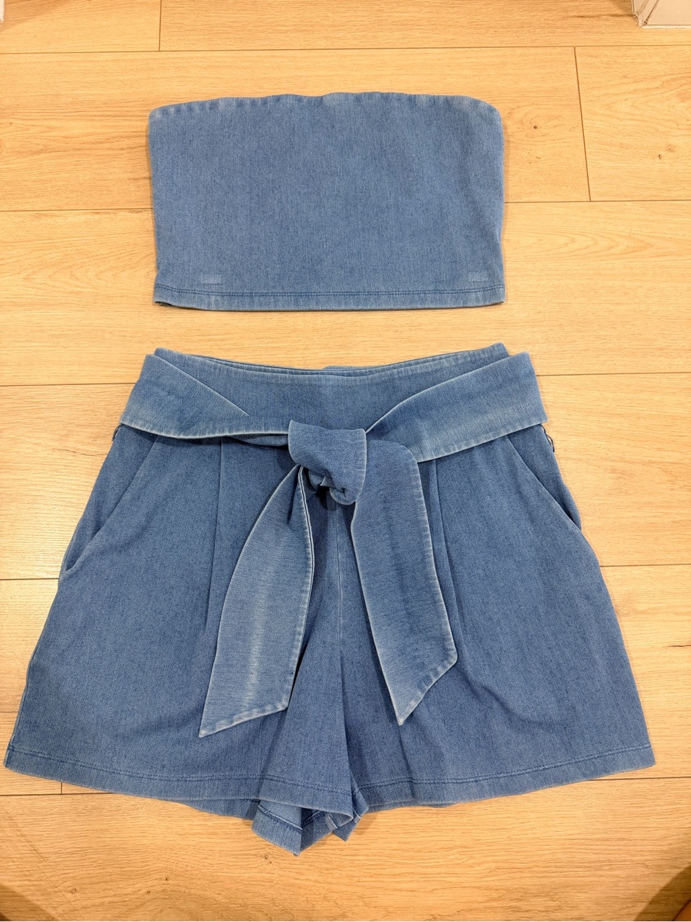 Susana Monaco High-Waist Tie-Belt Stretch Shorts - part of set-see other listing